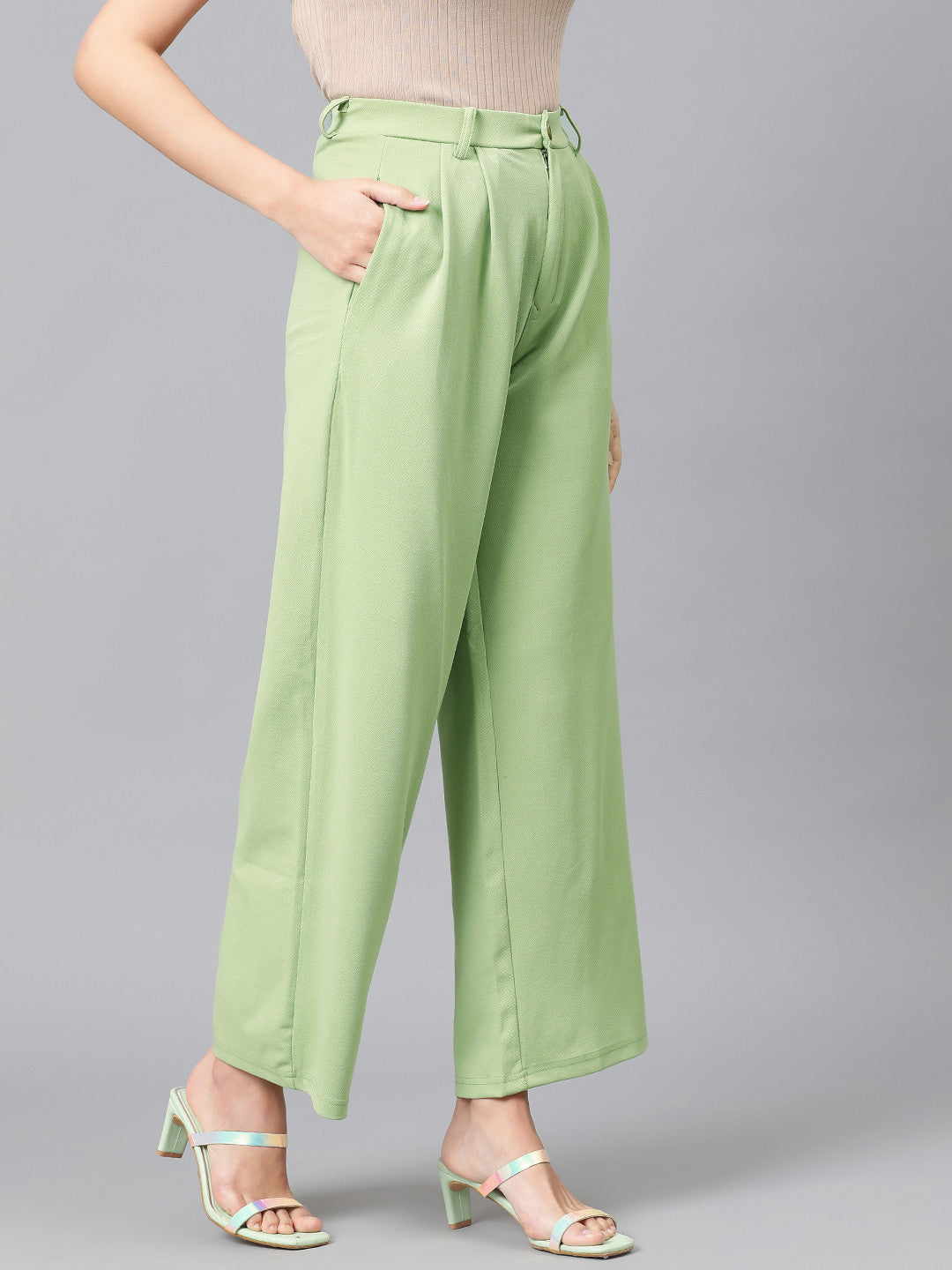 KOTTY Regular Fit Women Green Trousers 