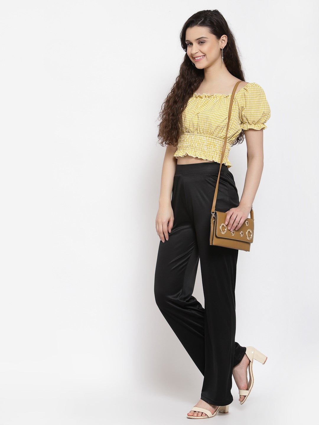 KOTTY Womens Solid Attractive High Rise Pant