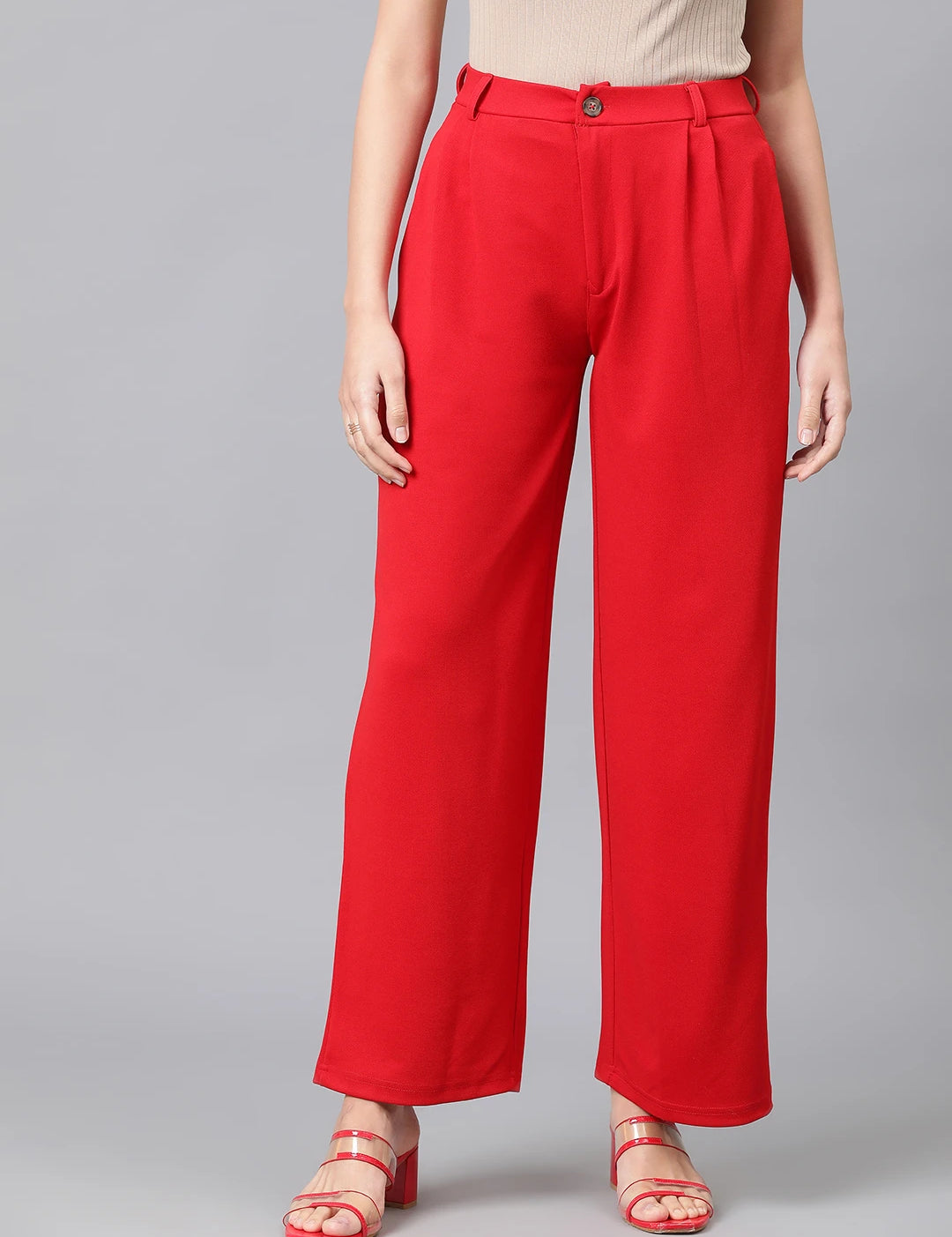 KOTTY Regular Fit Women Red Trousers 