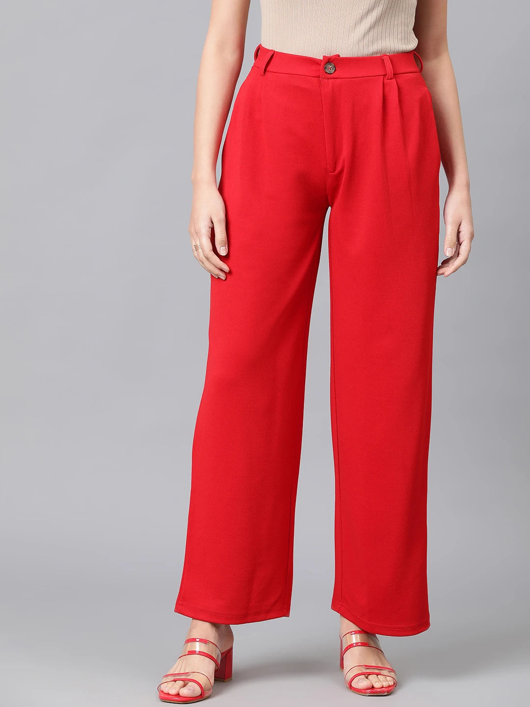 KOTTY Regular Fit Women Red Trousers 