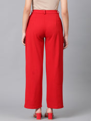 KOTTY Regular Fit Women Red Trousers 