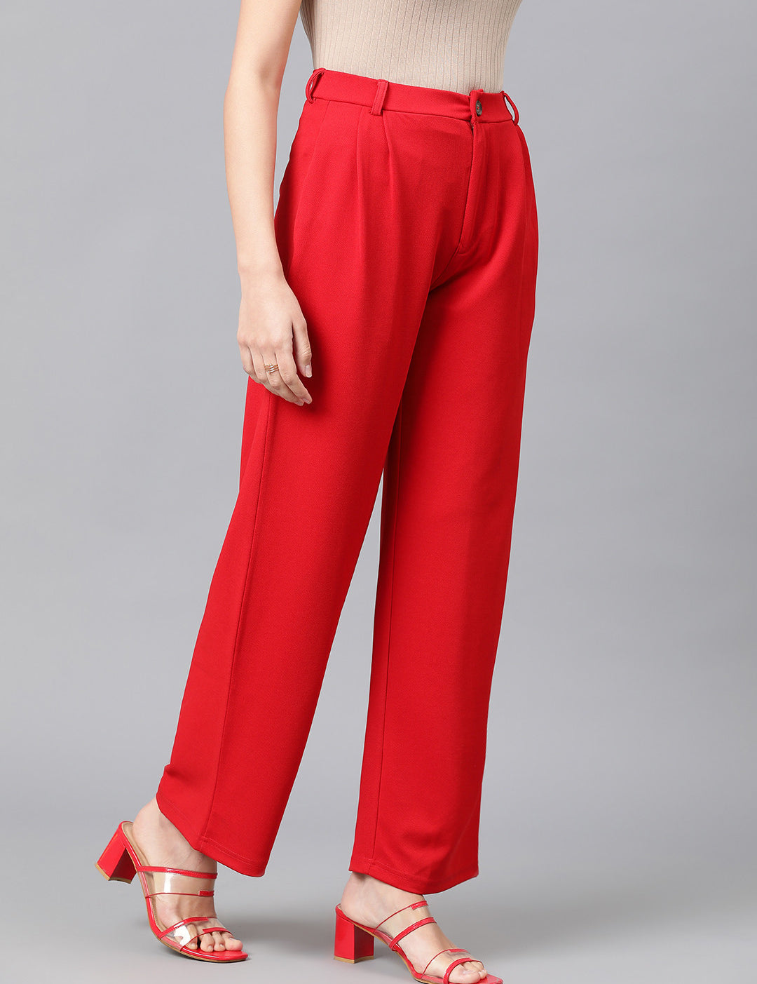 KOTTY Regular Fit Women Red Trousers 