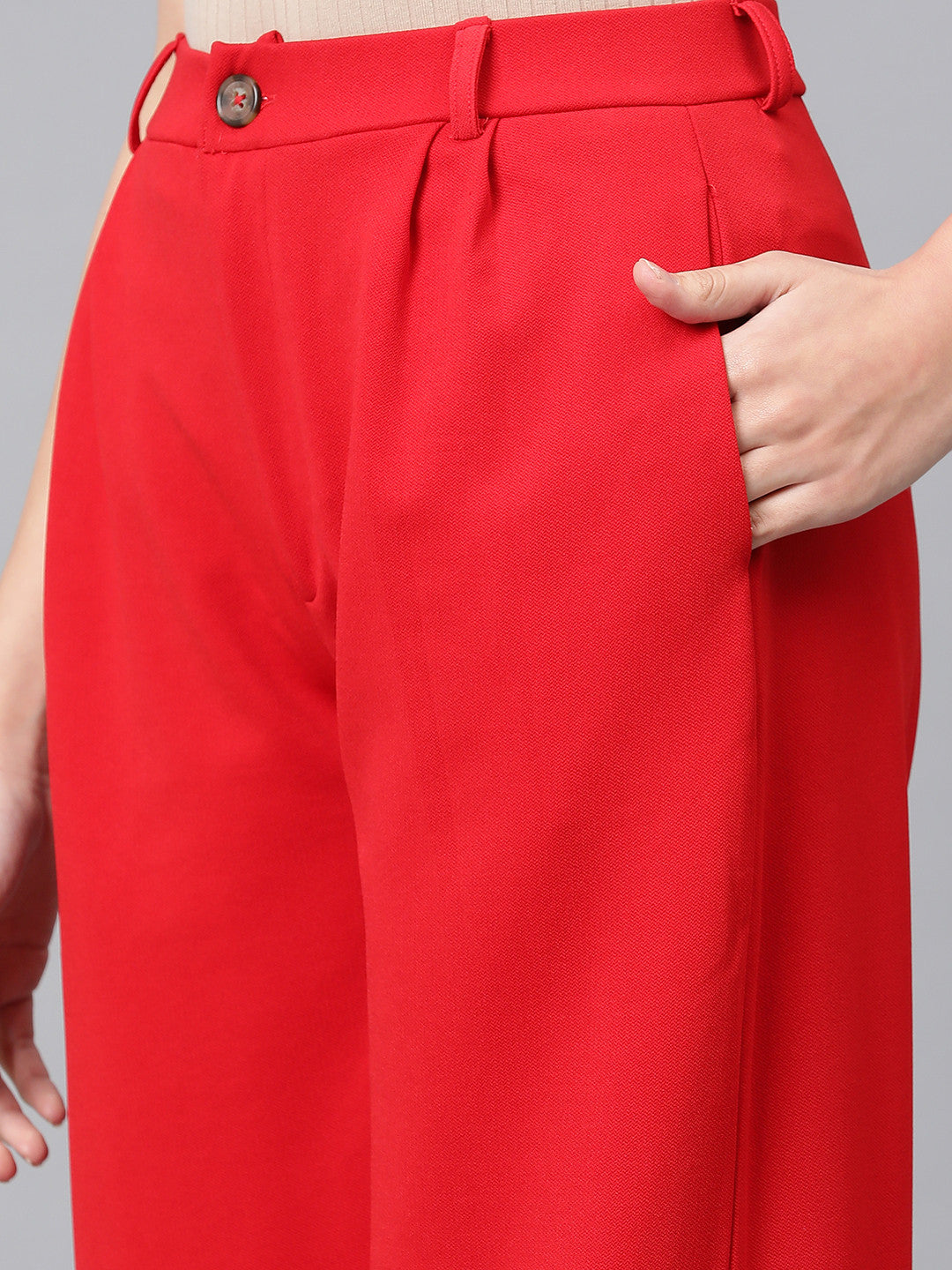 KOTTY Regular Fit Women Red Trousers 