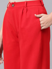 KOTTY Regular Fit Women Red Trousers 