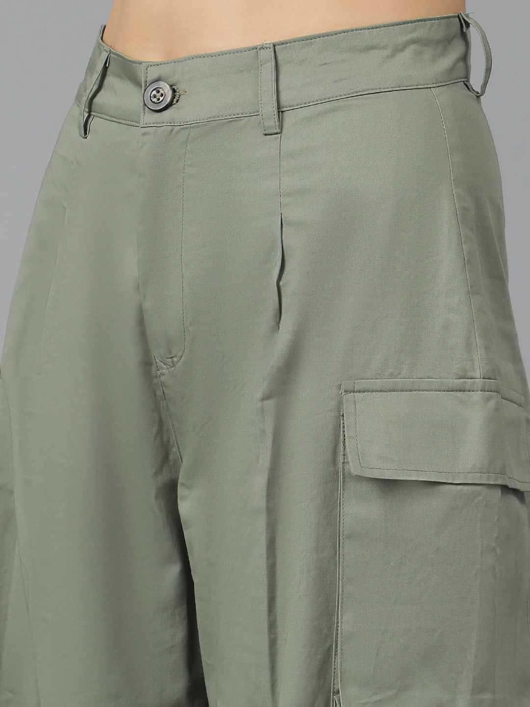 KOTTY Straight Fit Women Light Green Trousers 