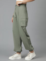 KOTTY Straight Fit Women Light Green Trousers 