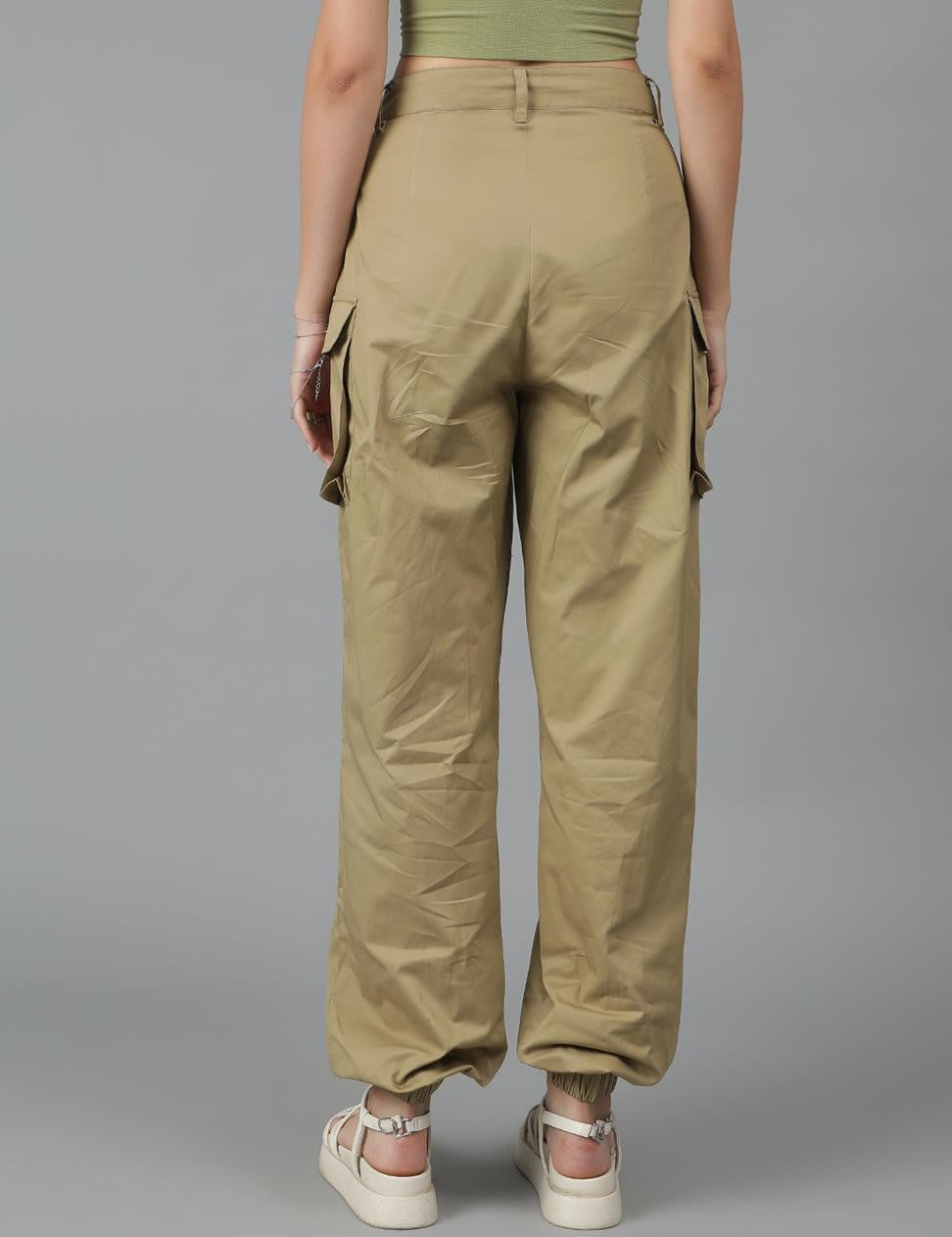 KOTTY Womens Solid Attractive High Rise Pant