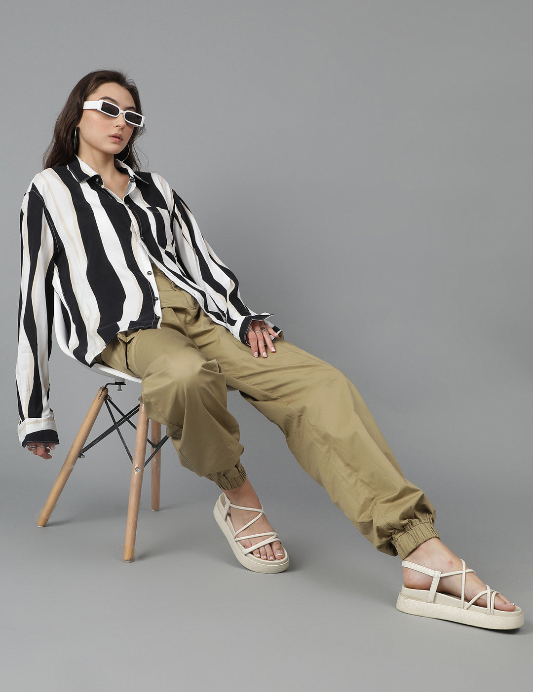 KOTTY Womens Solid Attractive High Rise Pant