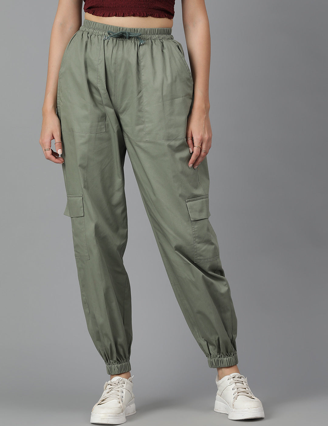 KOTTY Regular Fit Women Green Trousers 