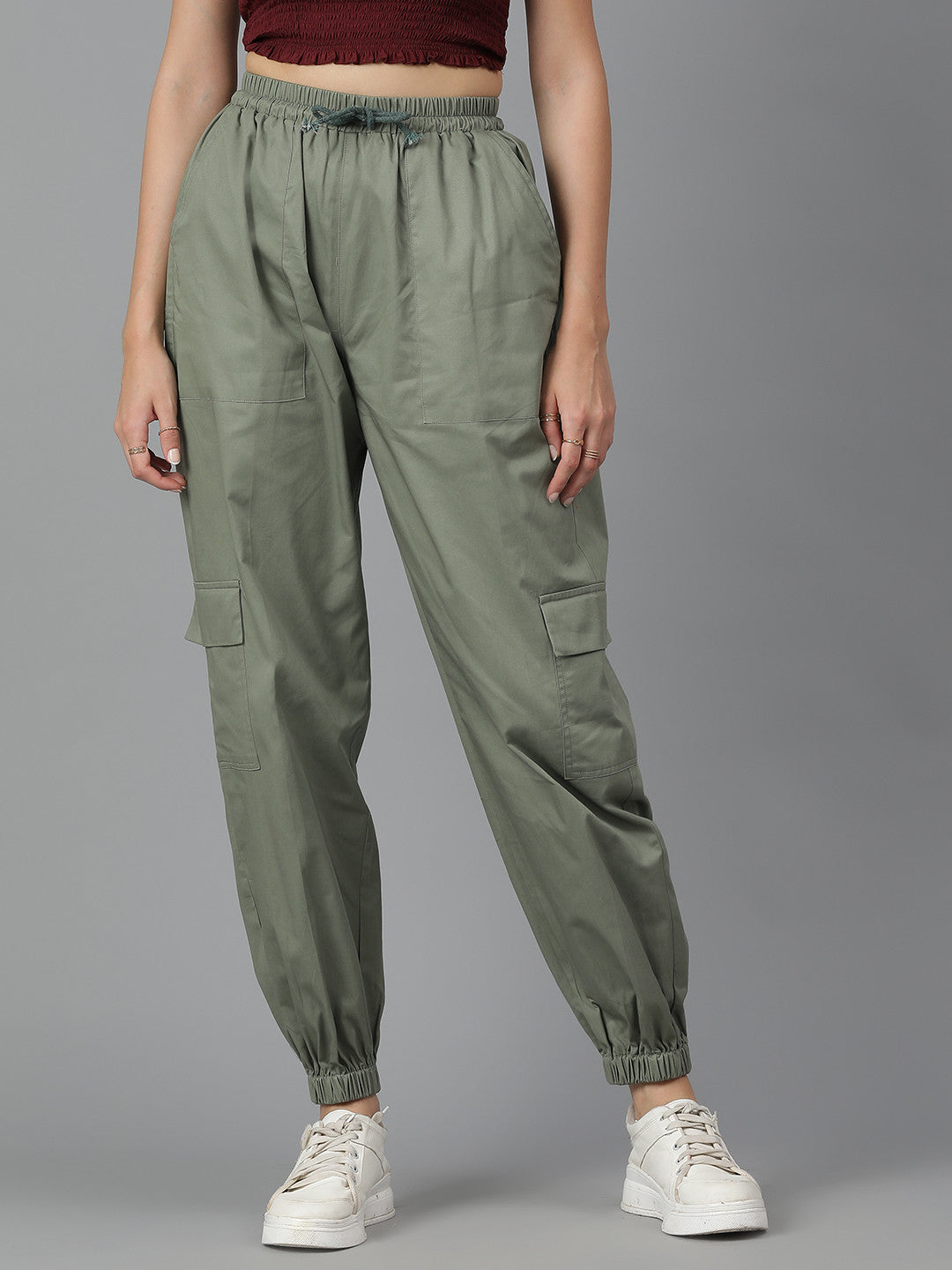 KOTTY Regular Fit Women Green Trousers 