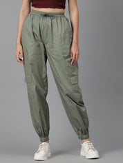 KOTTY Regular Fit Women Green Trousers 