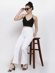 KOTTY Womens Solid Attractive High Rise Pant