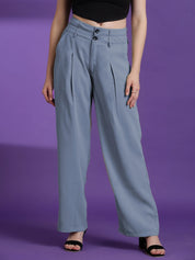 KOTTY Womens Solid Attractive High Rise Pant