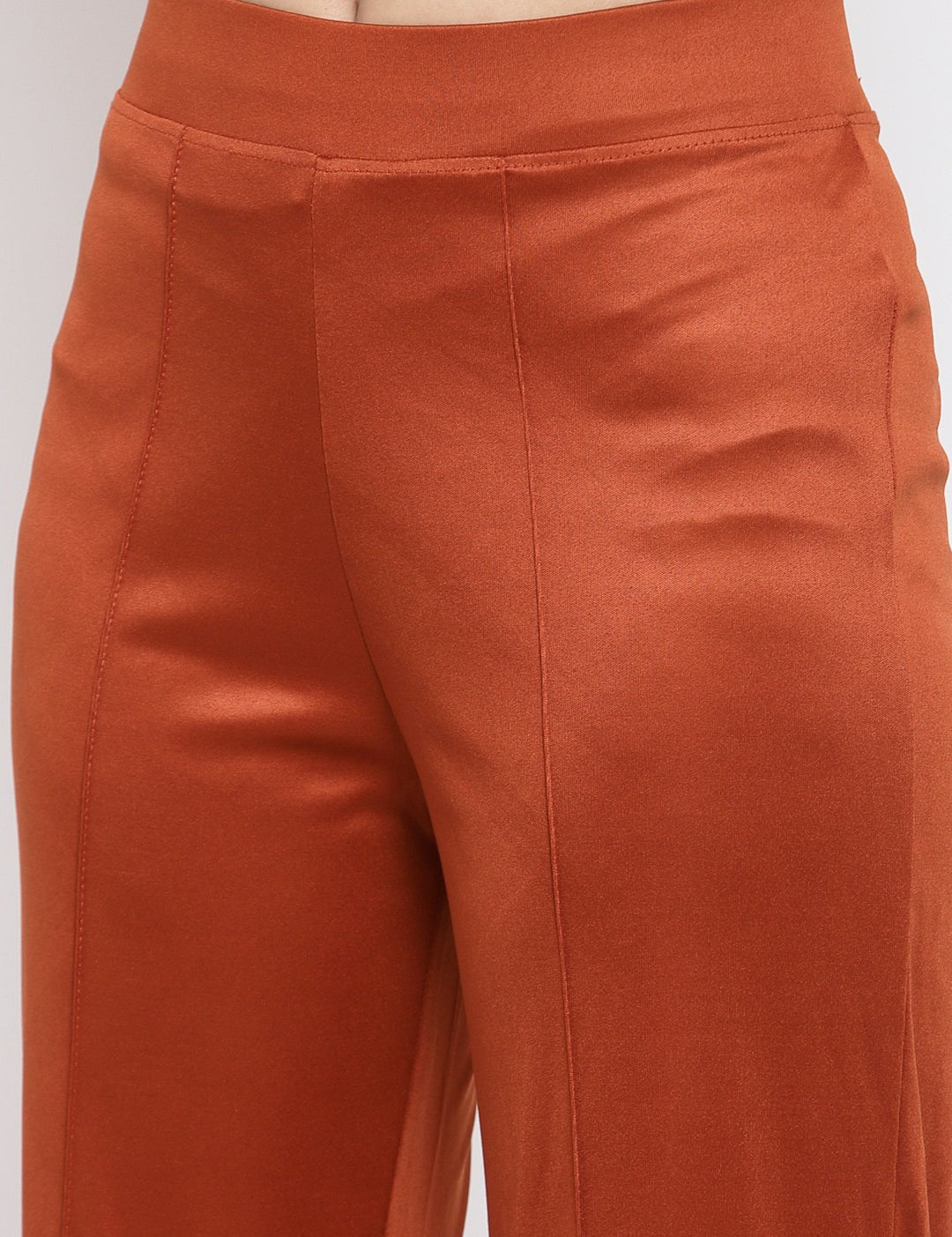 KOTTY Flared Women Orange Trousers 