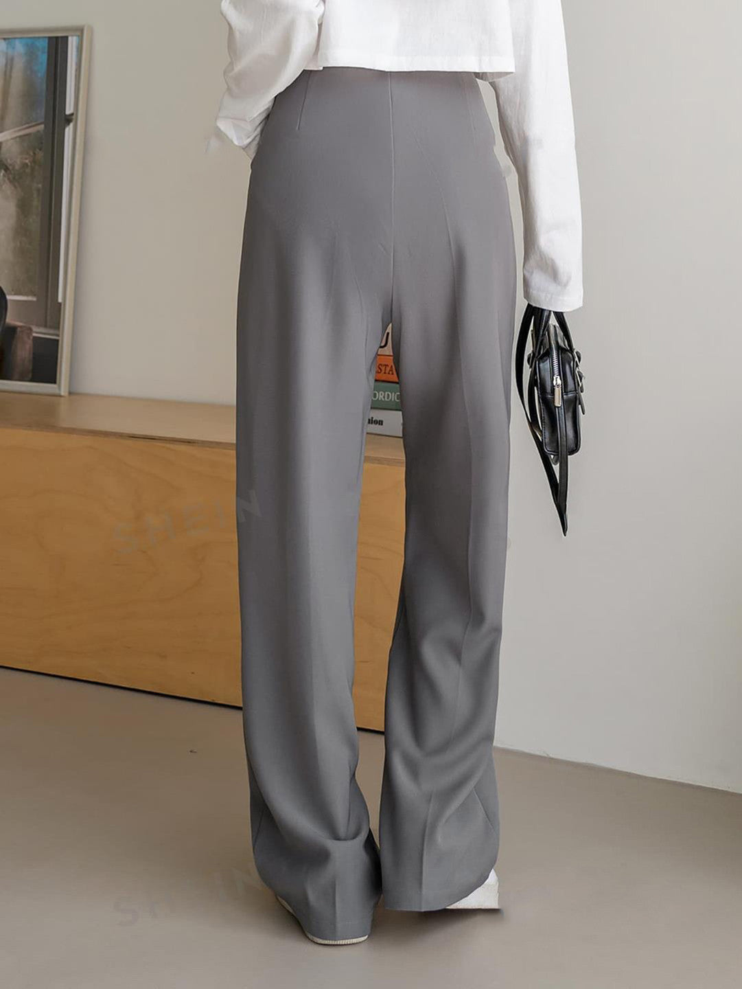 KOTTY Straight Fit Women Grey Trousers 