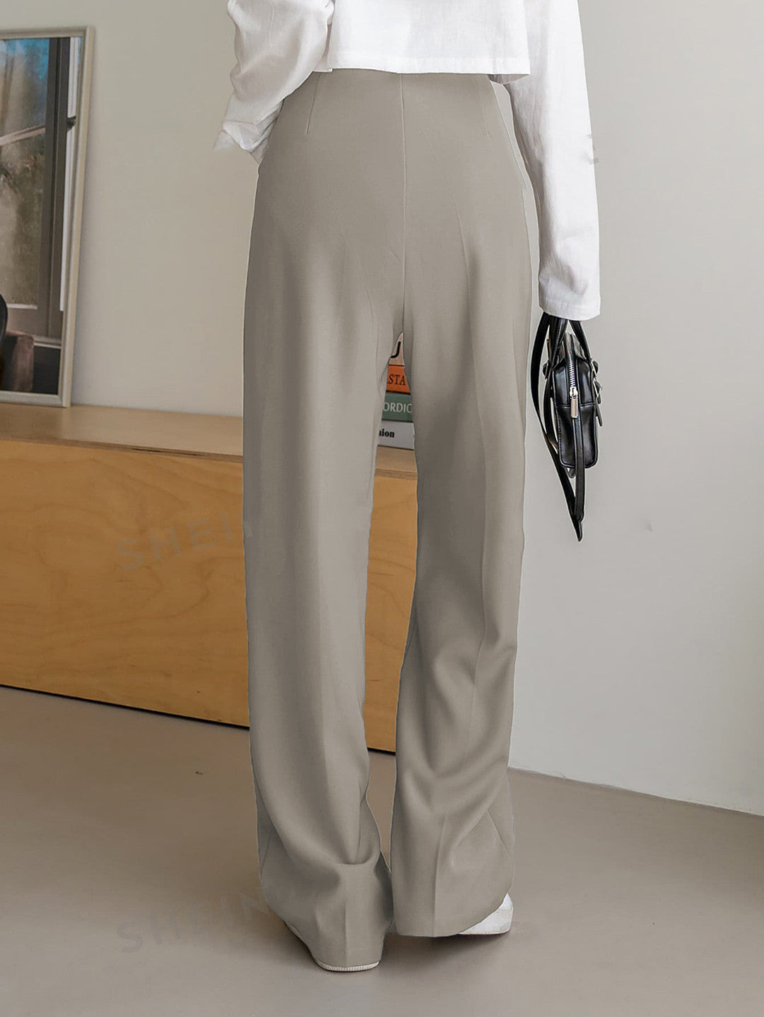 KOTTY Straight Fit Women Grey Trousers 