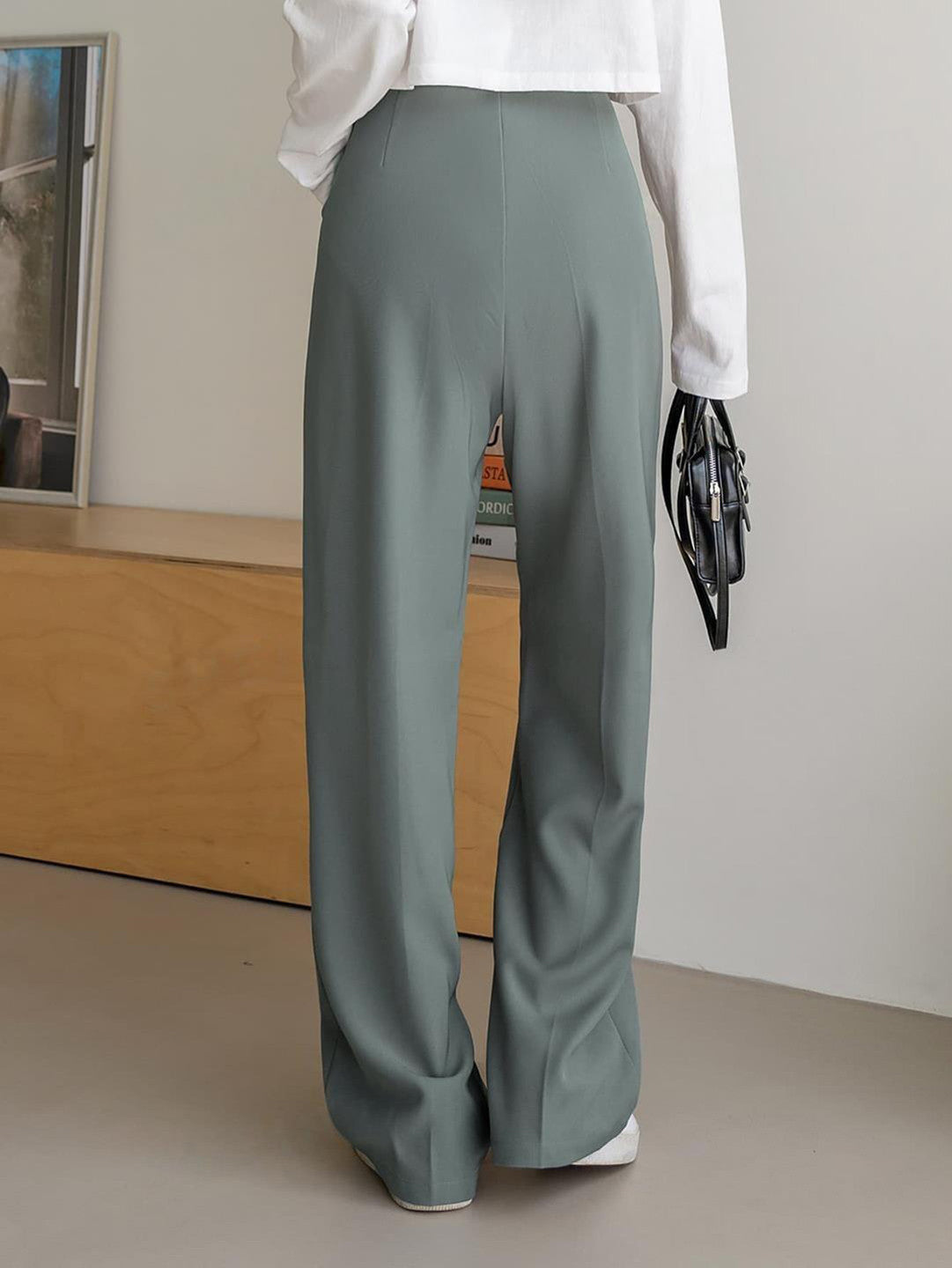 KOTTY Womens Solid Attractive High Rise Pant