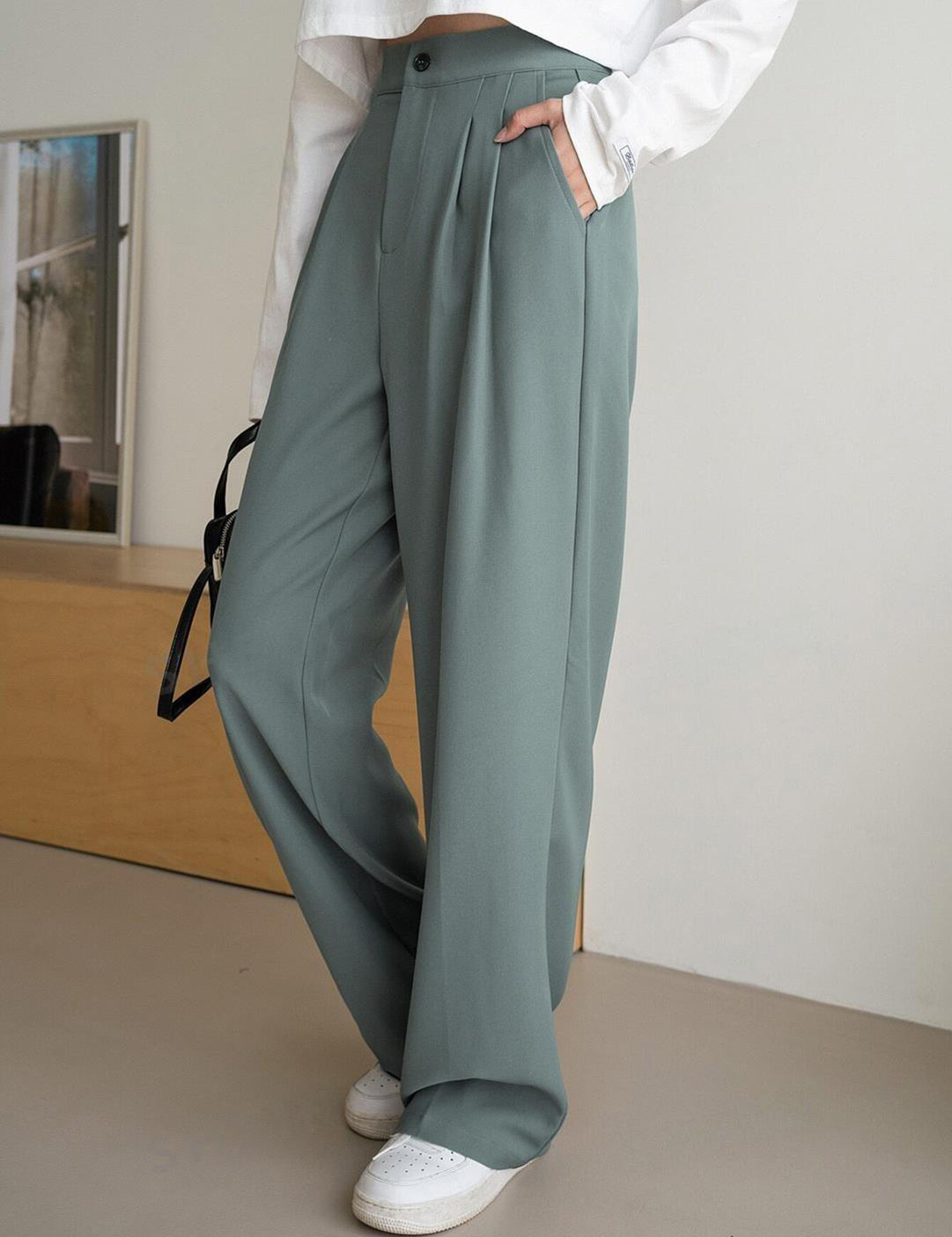 KOTTY Womens Solid Attractive High Rise Pant