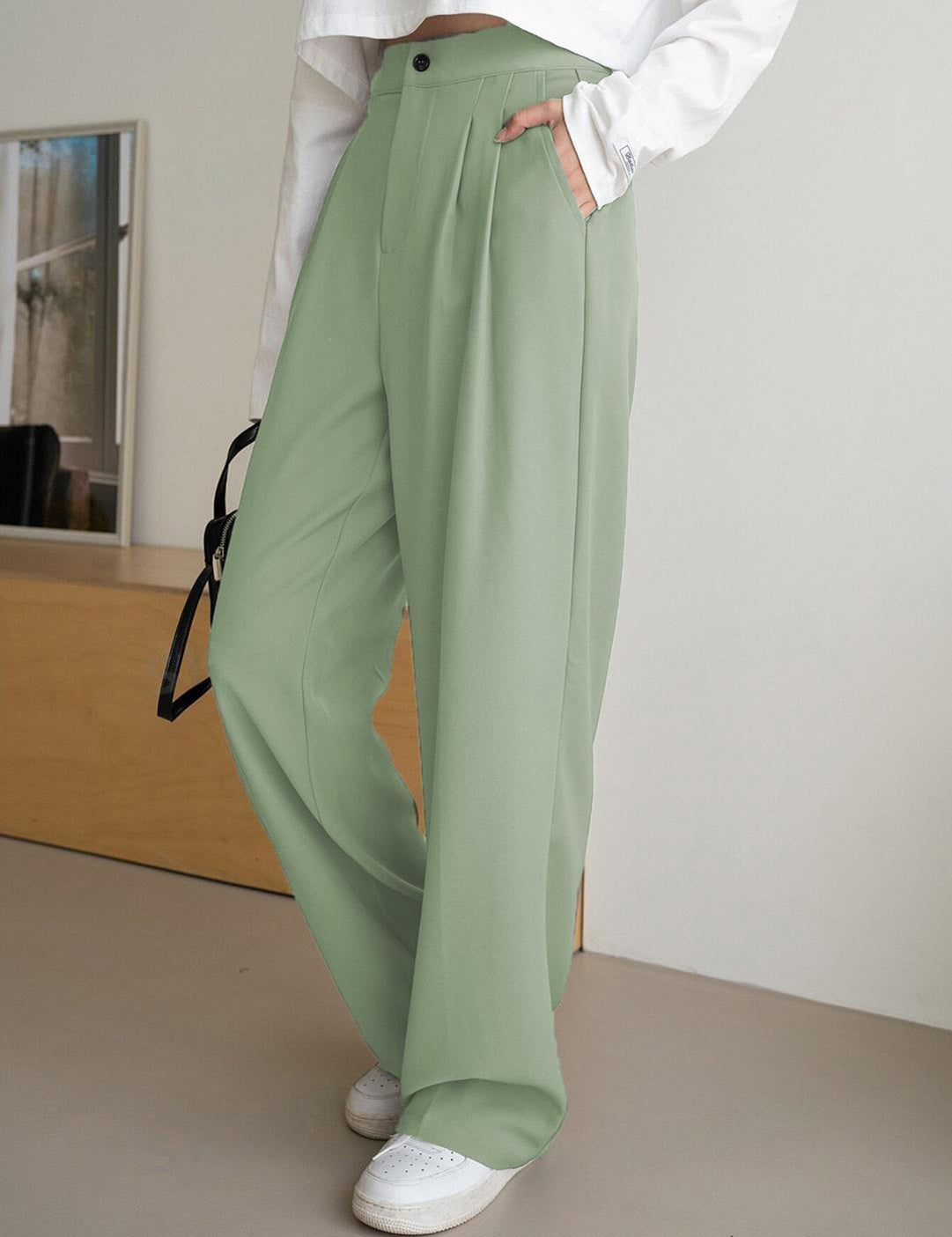KOTTY Straight Fit Women Green Trousers 