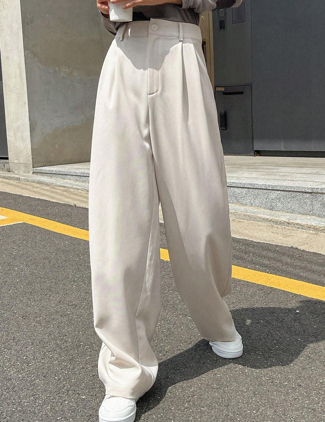 KOTTY Womens Solid Attractive High Rise Pant