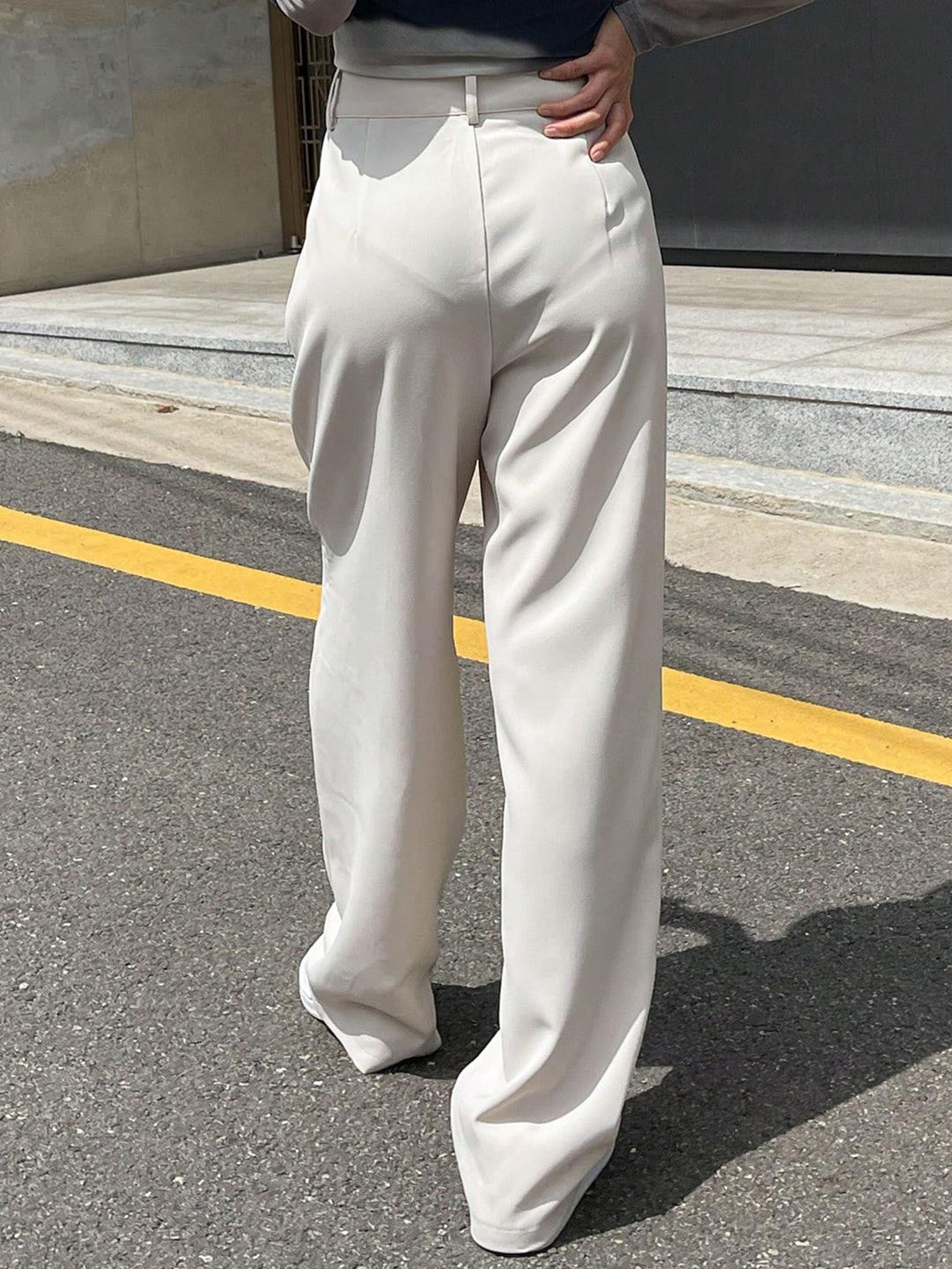KOTTY Womens Solid Attractive High Rise Pant