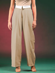 KOTTY Straight Fit Women Beige Trousers 