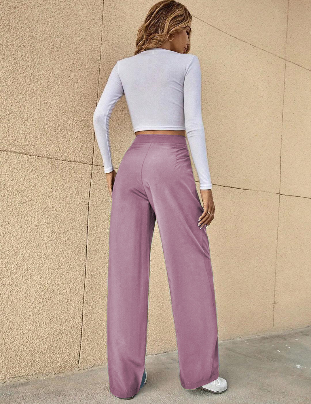 KOTTY Straight Fit Women Pink Trousers 