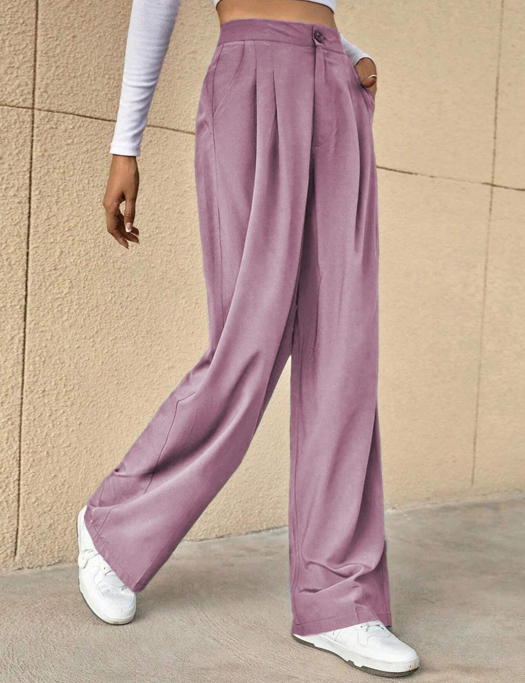 KOTTY Straight Fit Women Pink Trousers 