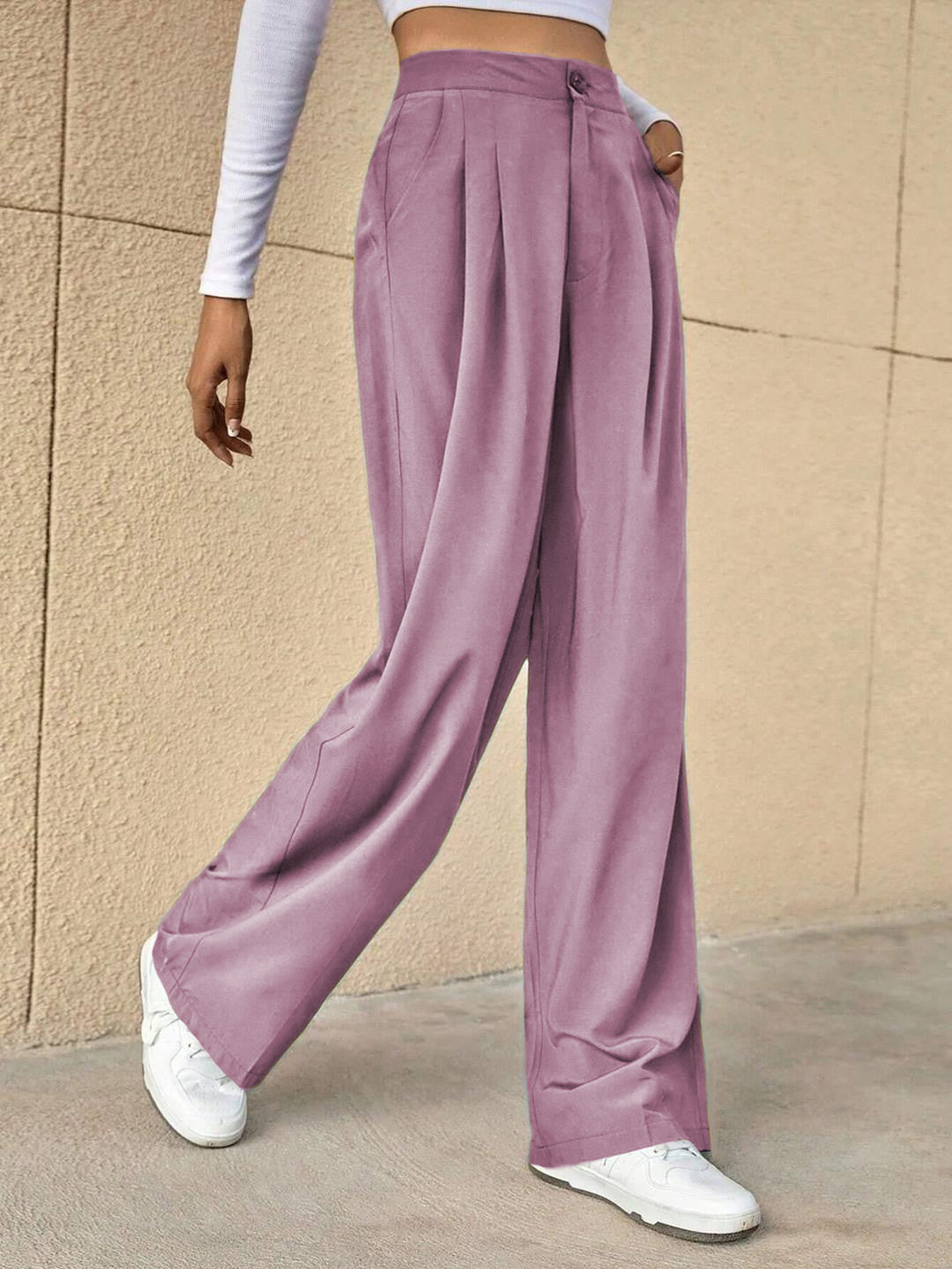 KOTTY Straight Fit Women Pink Trousers 