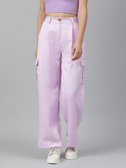 KOTTY Womens Solid Attractive High Rise Pant