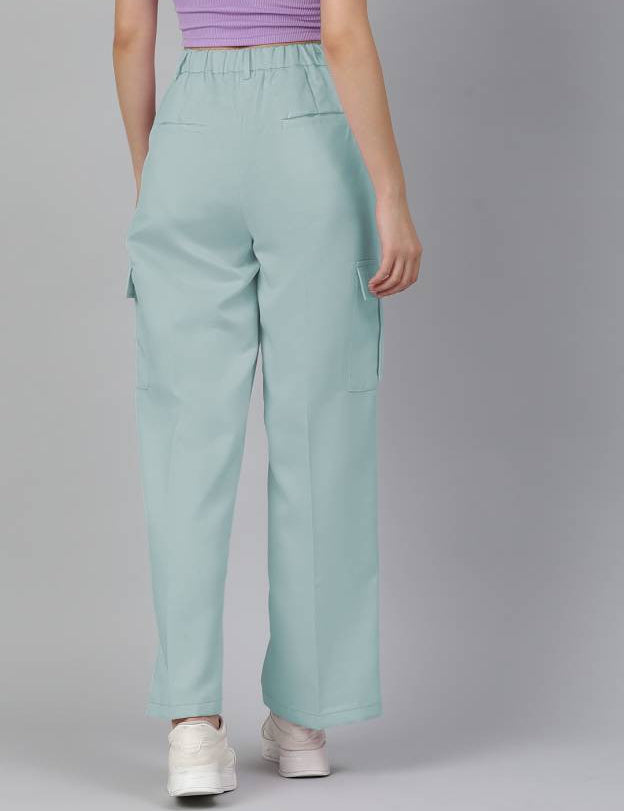 KOTTY Womens Solid Attractive High Rise Pant