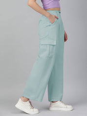 KOTTY Womens Solid Attractive High Rise Pant