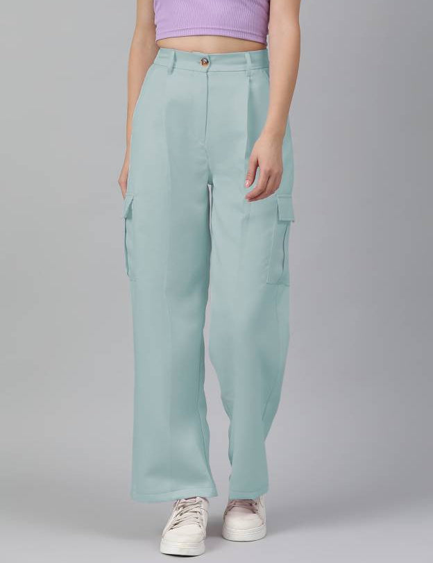 KOTTY Womens Solid Attractive High Rise Pant