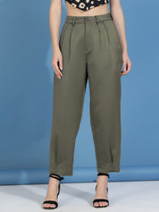 KOTTY Straight Fit Women Green Trousers 