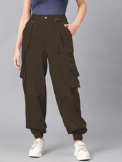 KOTTY Regular Fit Women Brown Trousers 