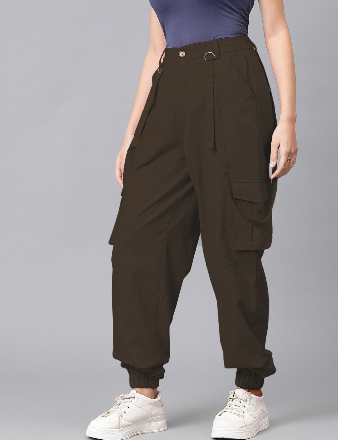 KOTTY Regular Fit Women Brown Trousers 