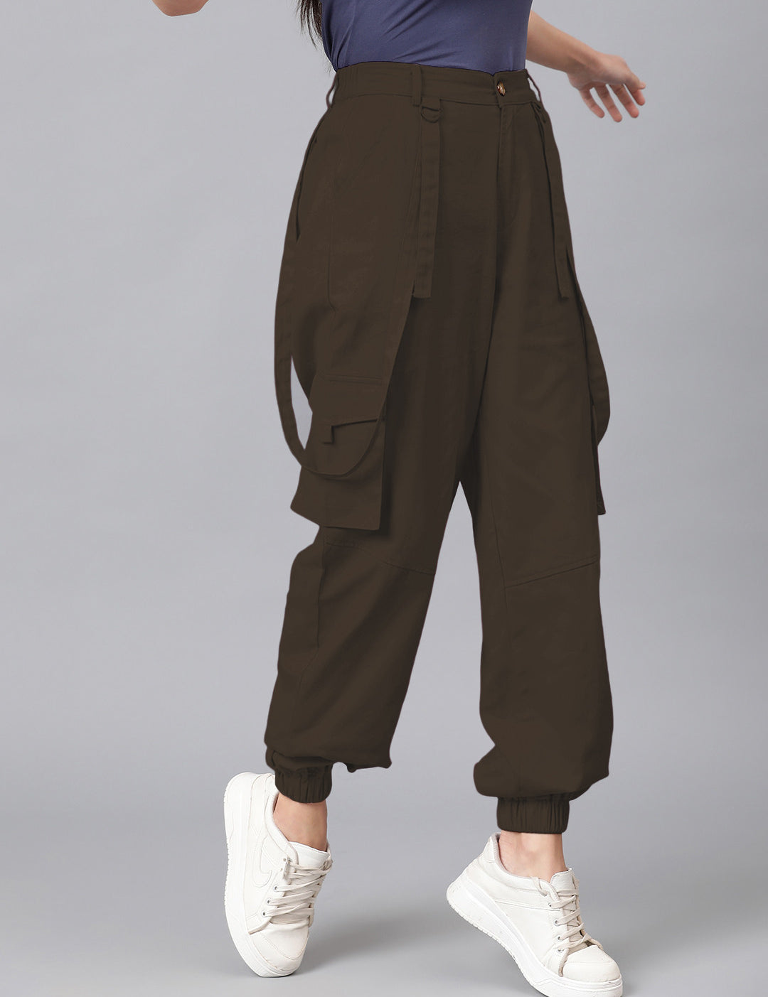 KOTTY Regular Fit Women Brown Trousers 