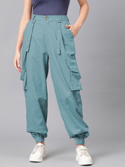 KOTTY Regular Fit Women Blue Trousers 