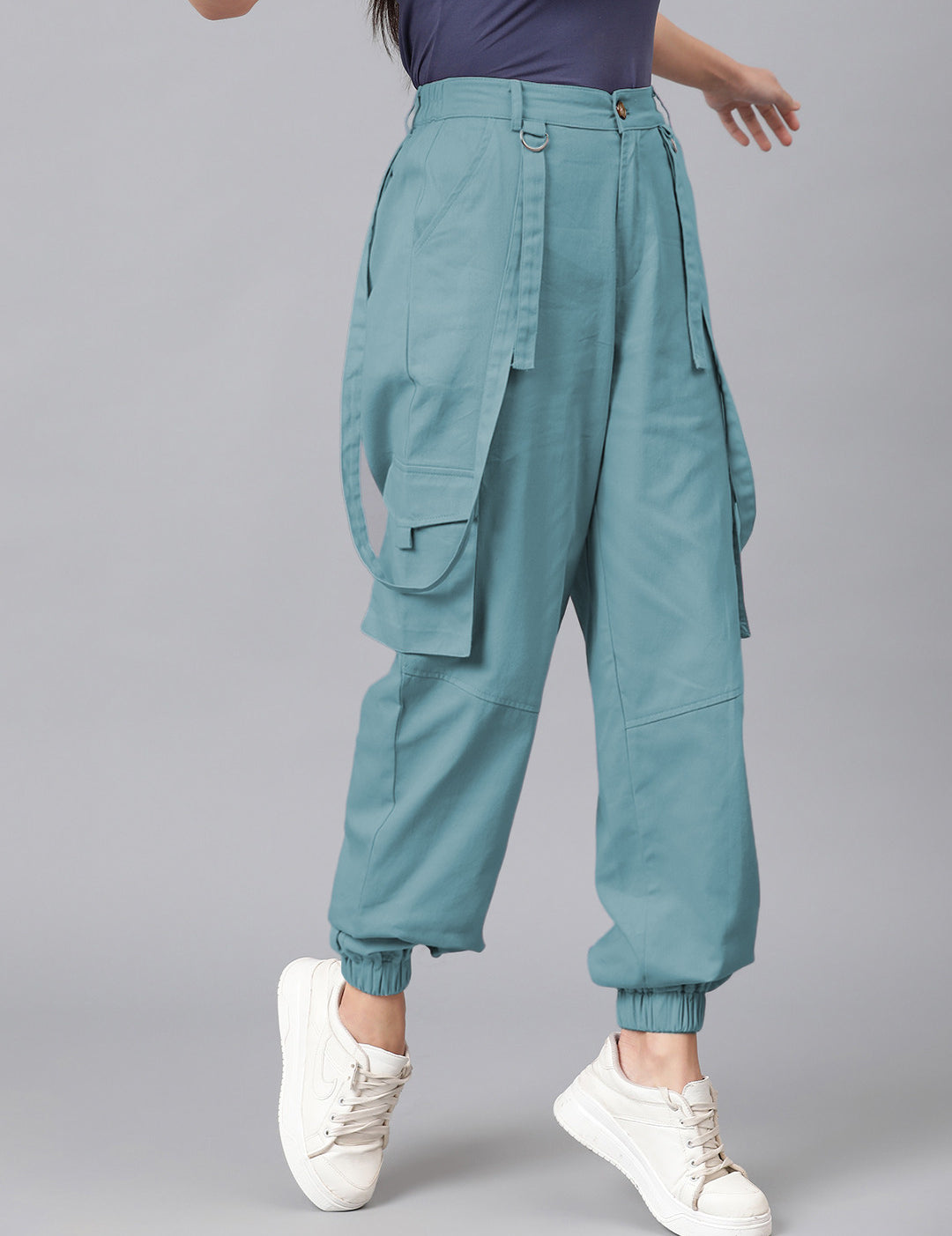 KOTTY Regular Fit Women Blue Trousers 
