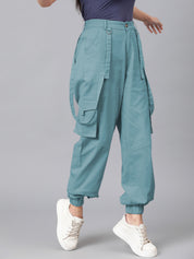 KOTTY Regular Fit Women Blue Trousers 