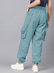 KOTTY Regular Fit Women Blue Trousers 