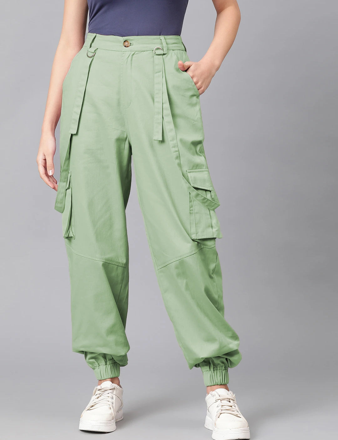KOTTY Regular Fit Women Green Trousers 