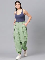 KOTTY Regular Fit Women Green Trousers 