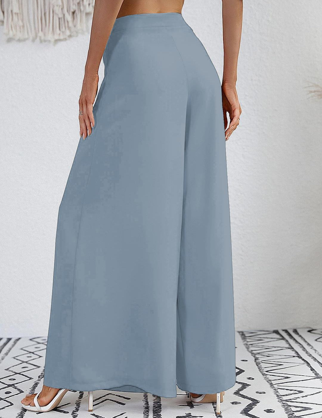 KOTTY Flared Women Light Blue Trousers 