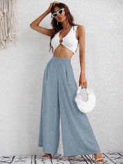 KOTTY Flared Women Light Blue Trousers 