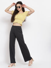 KOTTY Womens Solid Attractive High Rise Pant