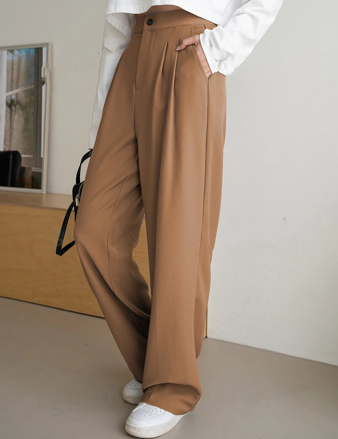 KOTTY Womens Solid Attractive High Rise Pant