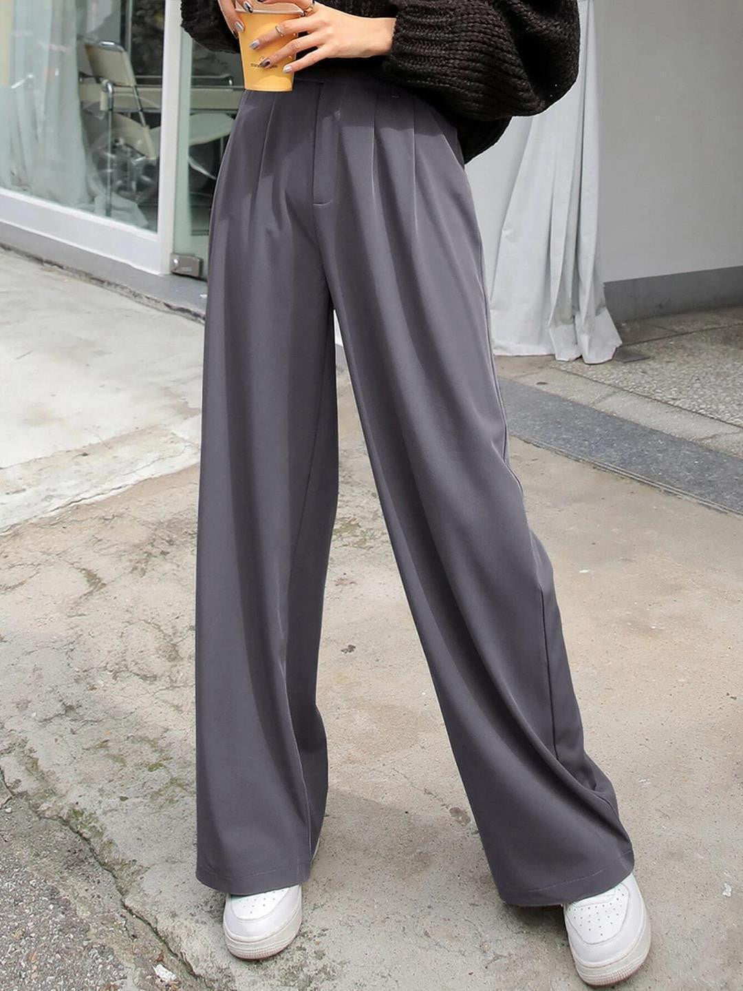 KOTTY Womens Solid Attractive High Rise Pant