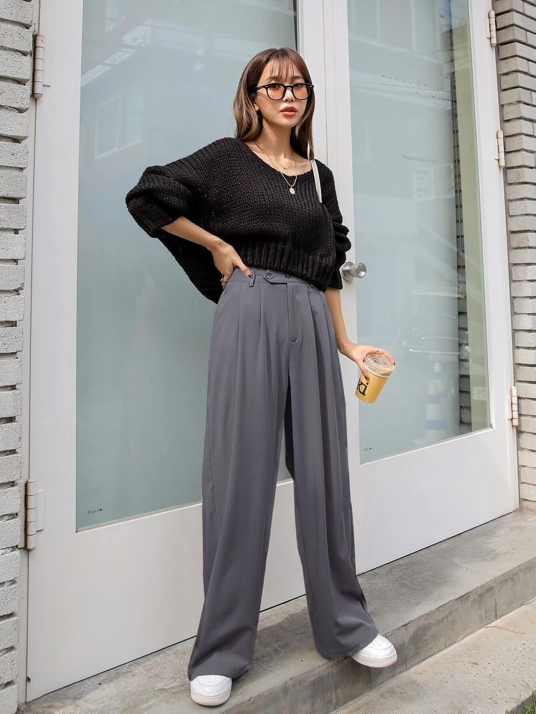 KOTTY Womens Solid Attractive High Rise Pant