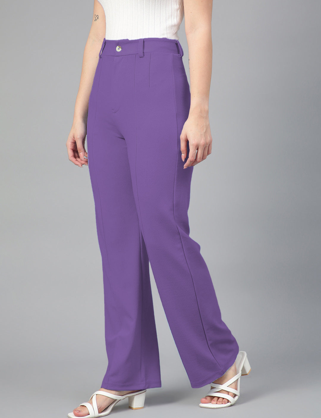 KOTTY Regular Fit Women Purple Trousers 